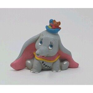 Vintage 1987 Disney Bully West Germany Dumbo & Timothy HandPainted Action Figure